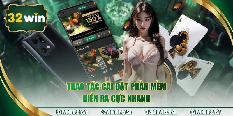 Thao tác cài đặt phần mềm diễn ra cực nhanh